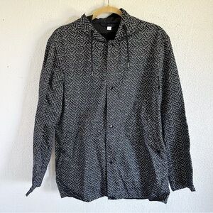 Burberry Elmhurst Reversible Monogram Hooded Jacket Rain Coat Size Small